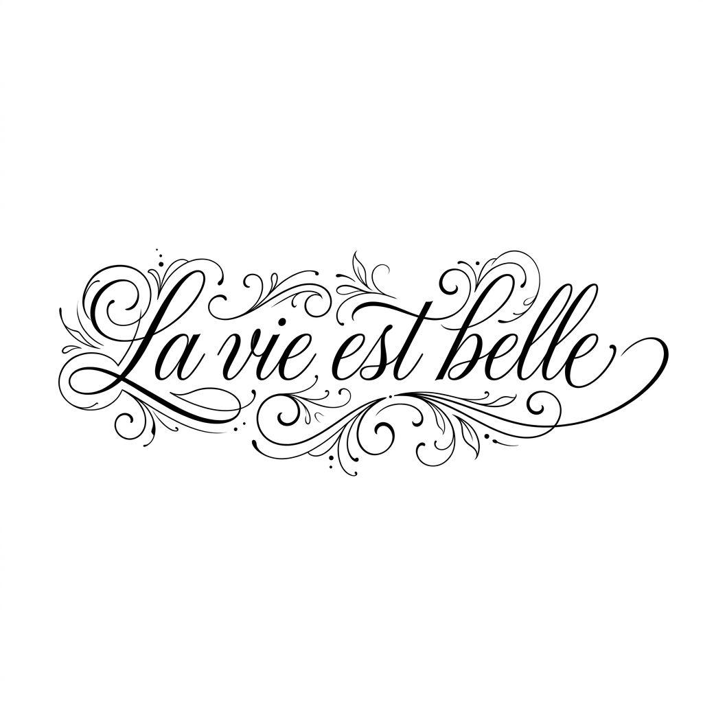 idée tatouage femme lettrage manuscrit, design sur fond blanc