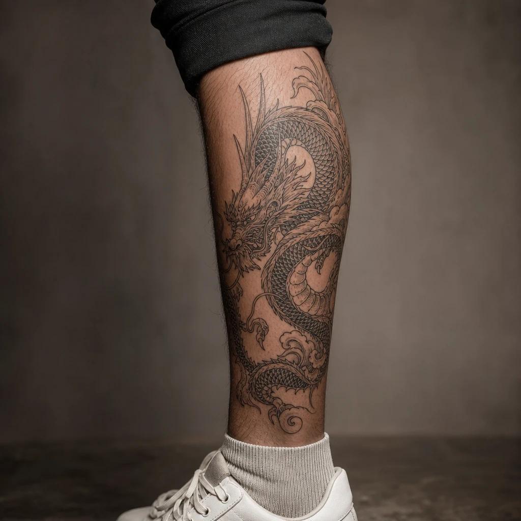 Idée tatouage mollet homme