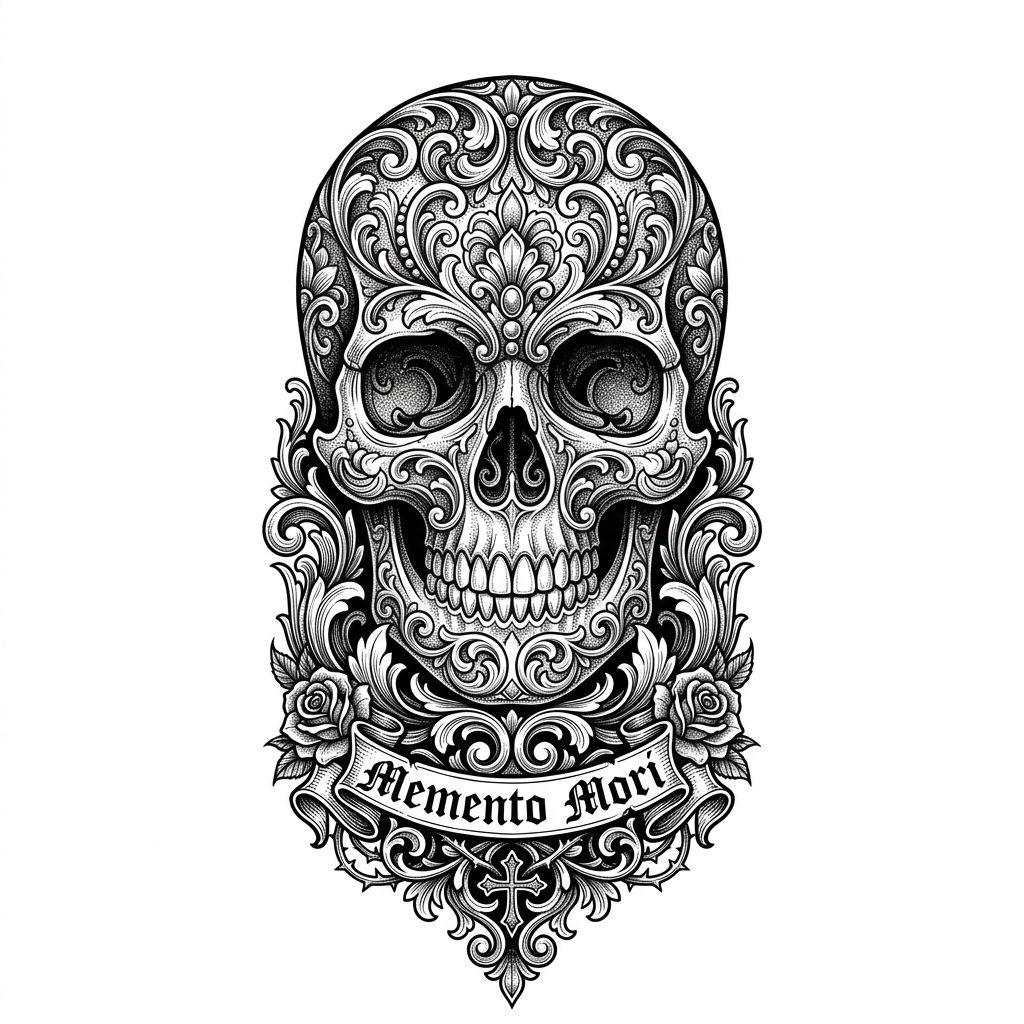 idée tatouage avant-bras homme crâne masculin, design sur fond blanc