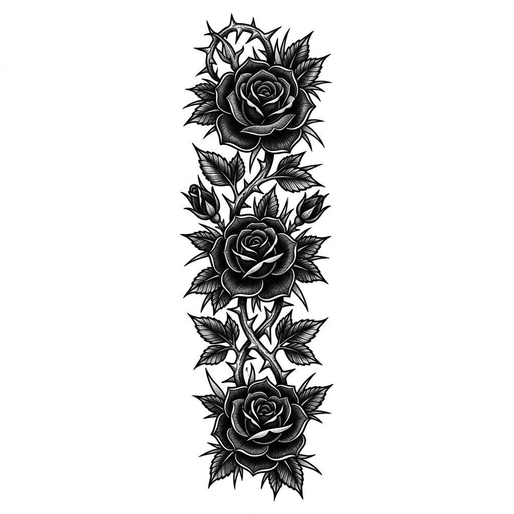 idée tatouage bras composition florale masculine, design sur fond blanc