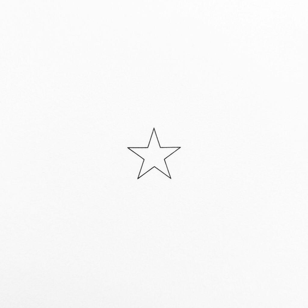 idée tatouage cheville étoile fine line, design sur fond blanc