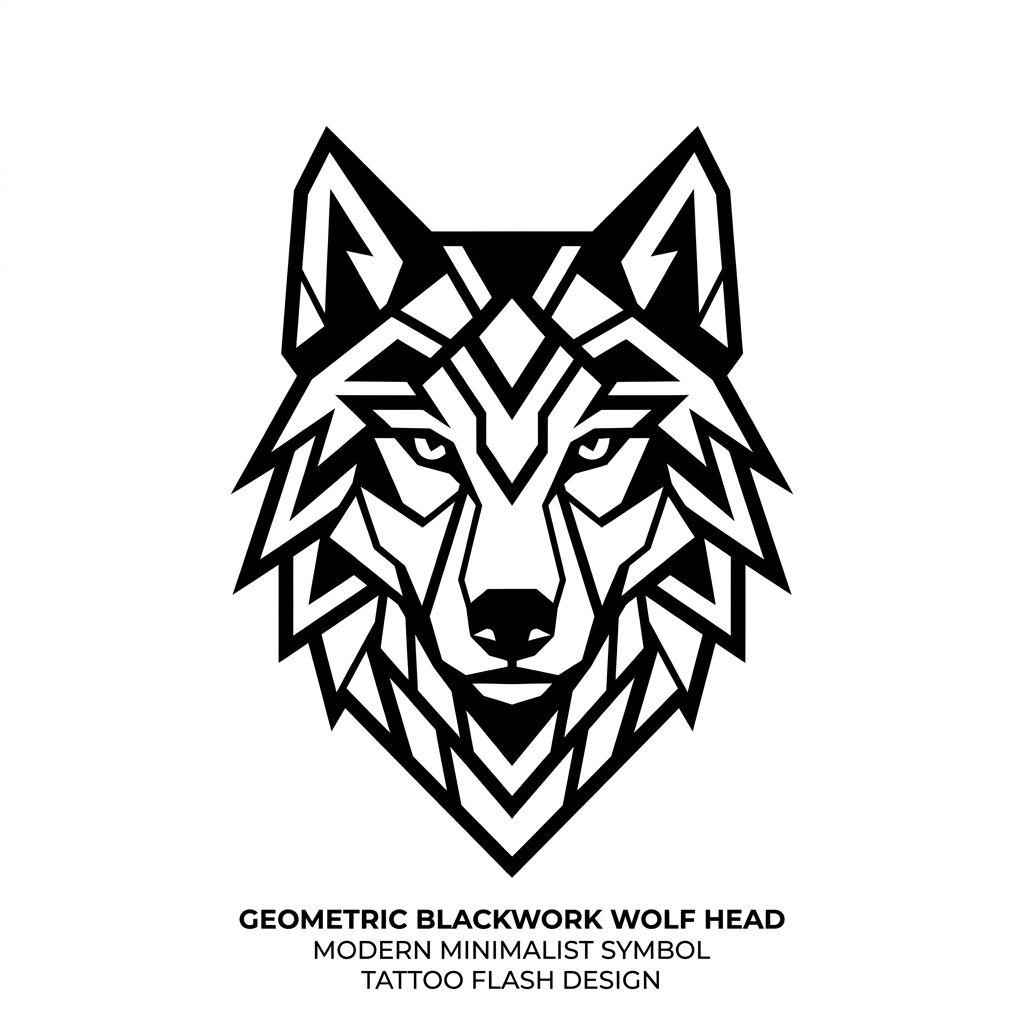idée tatouage cheville loup géométrique, design sur fond blanc