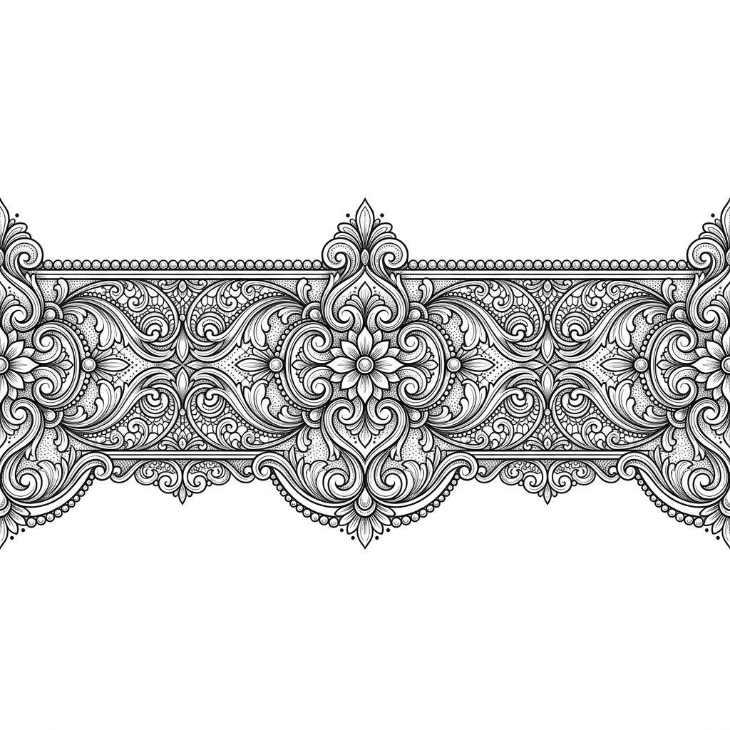 idée tatouage cheville bracelet ornemental premium, design sur fond blanc