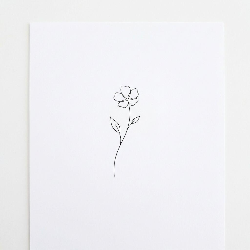 idée tatouage cheville femme petite fleur cheville, design sur fond blanc