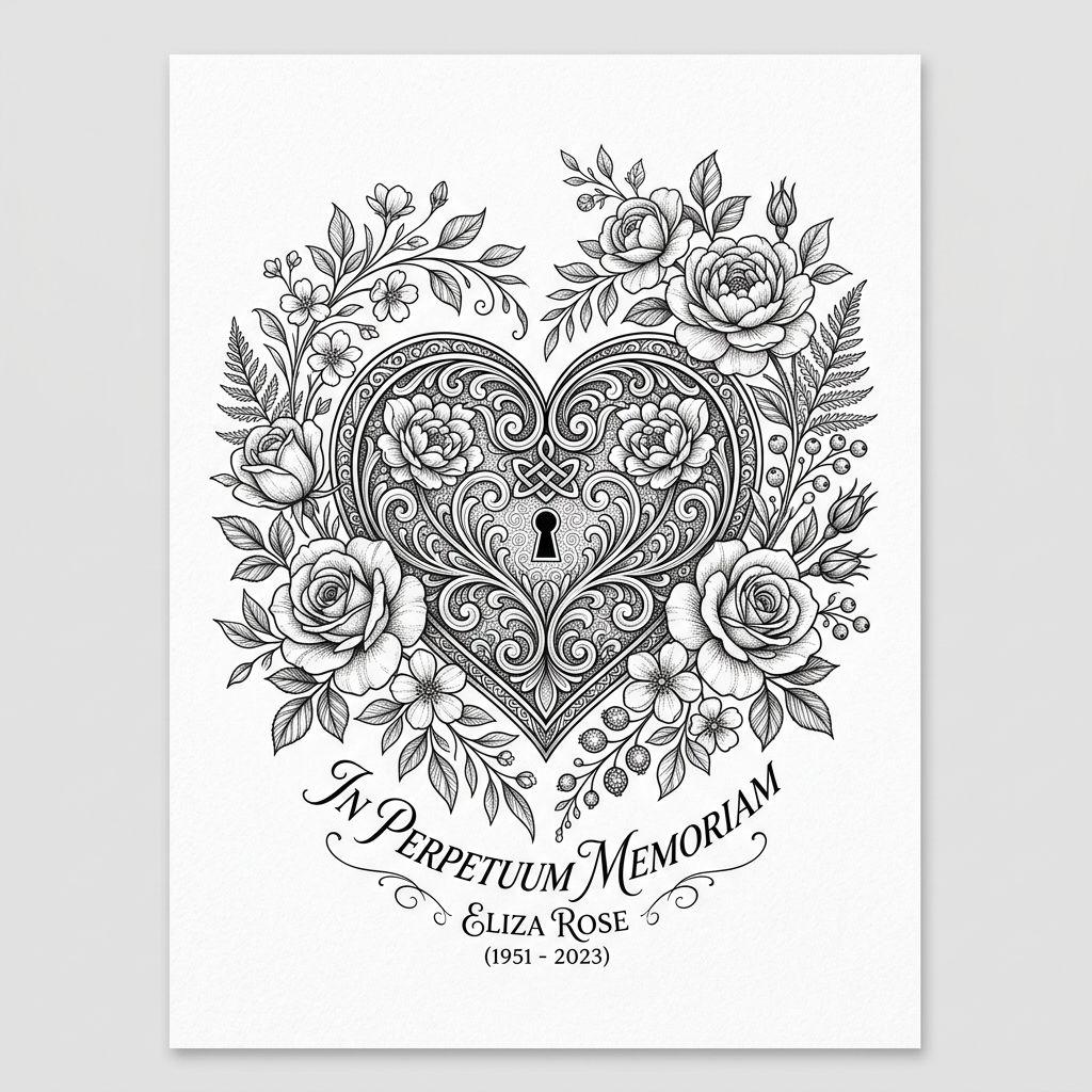 idée tatouage coeur aimer toujours premium, design sur fond blanc