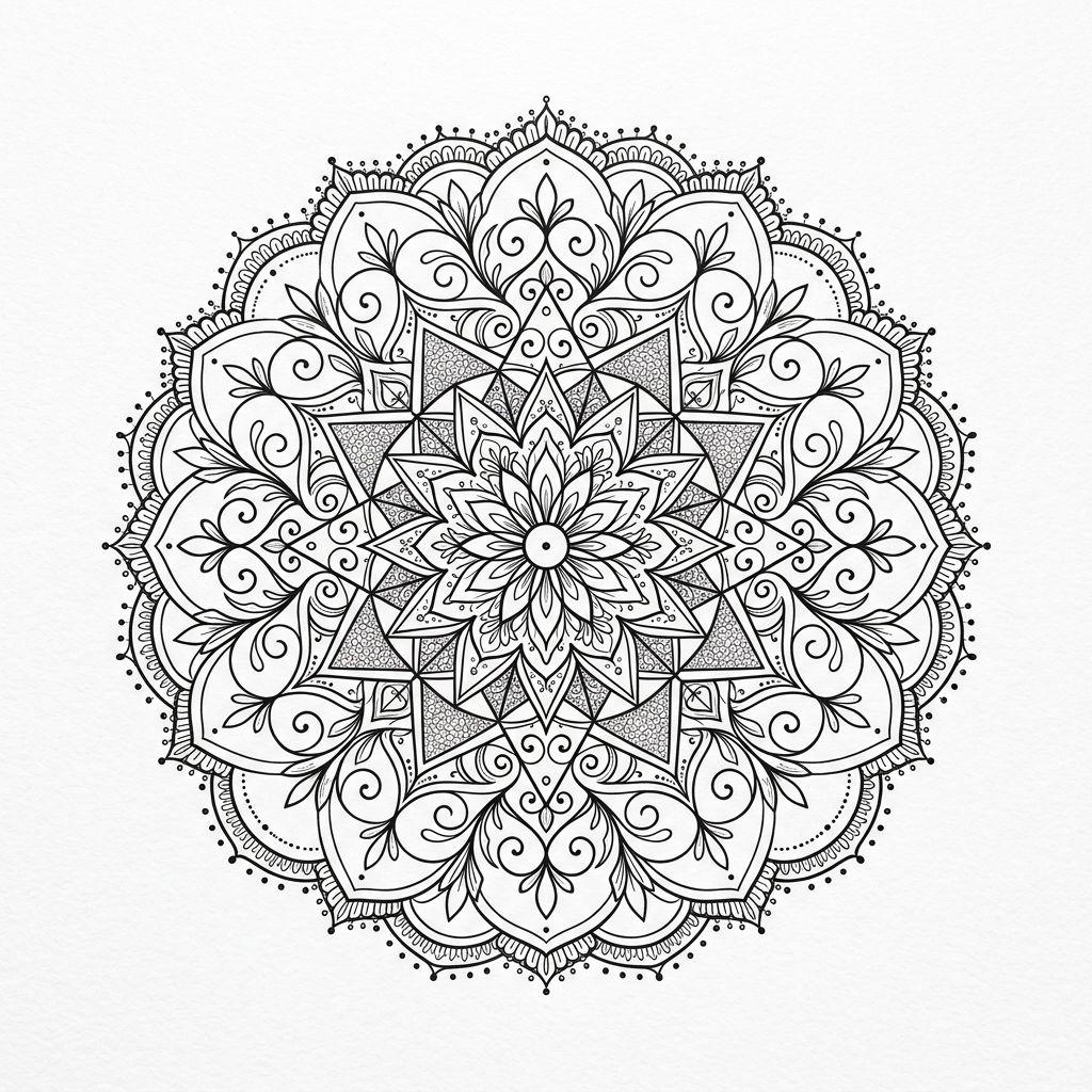 idée tatouage cou femme mandala de nuque, design sur fond blanc