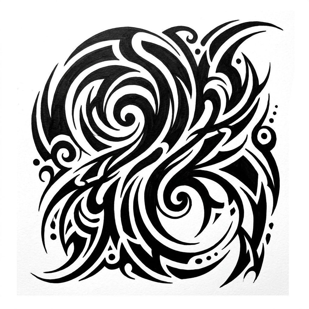 idée tatouage cou homme tribal courbe moderne, design sur fond blanc