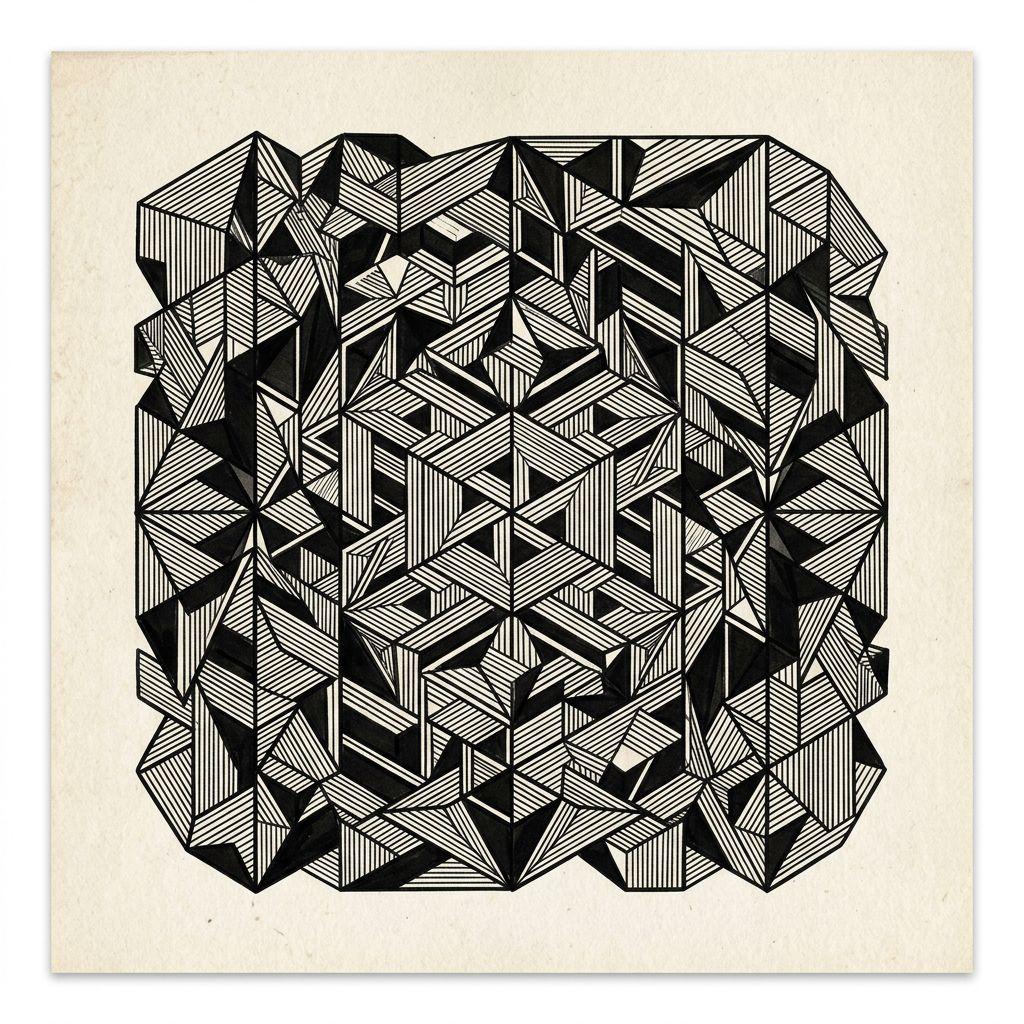 idée tatouage cover cover géométrique structuré, design sur fond blanc