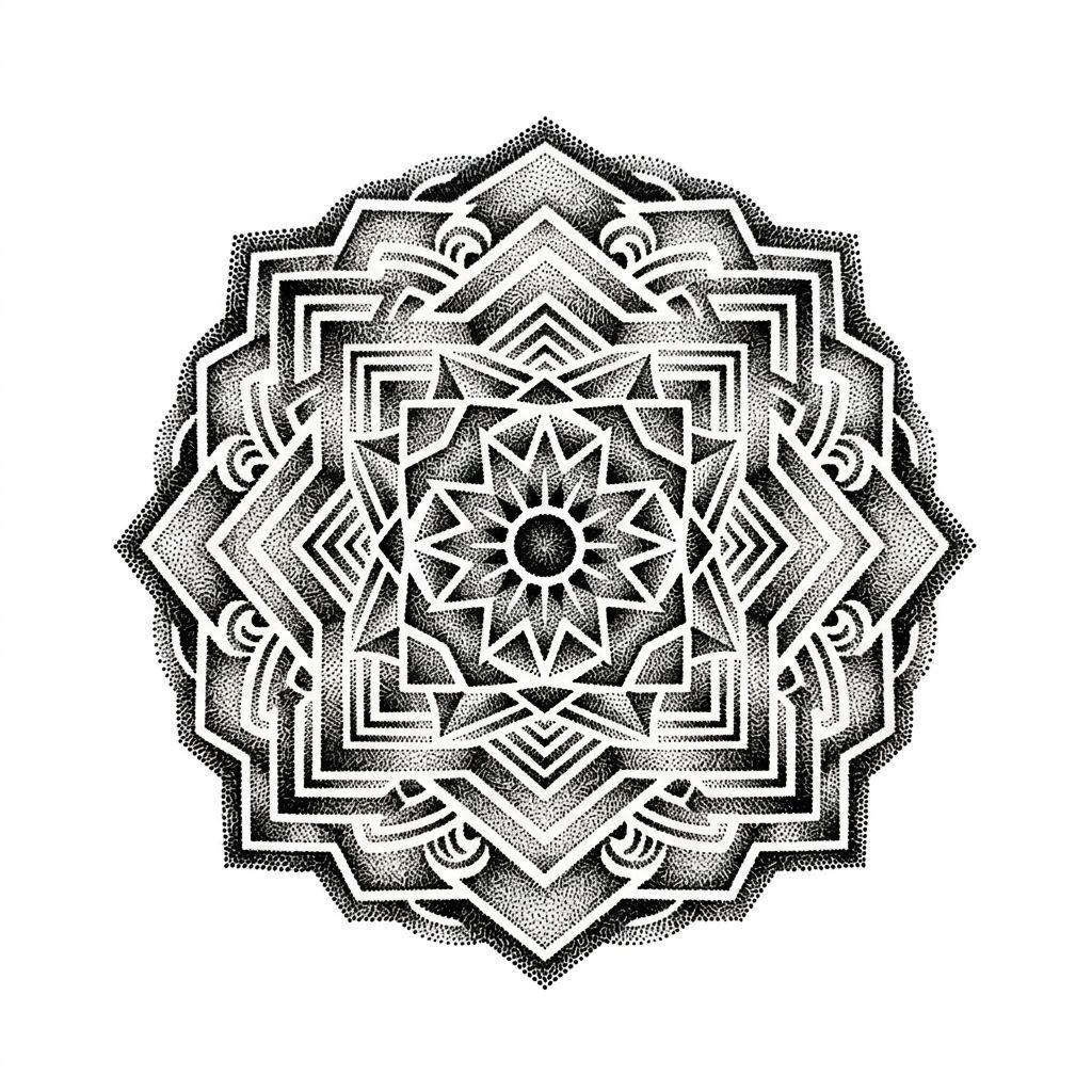 idée tatouage discret homme petit point dotwork, design sur fond blanc