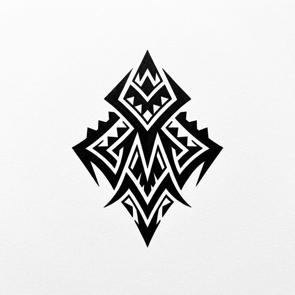 idée tatouage discret homme petit tribal moderne, design sur fond blanc