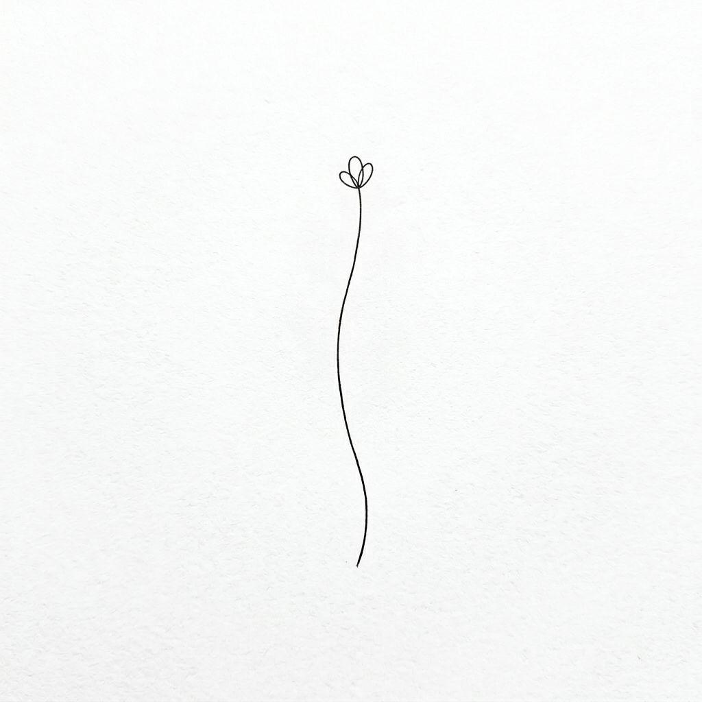 idée tatouage doigt branche florale fine, design sur fond blanc