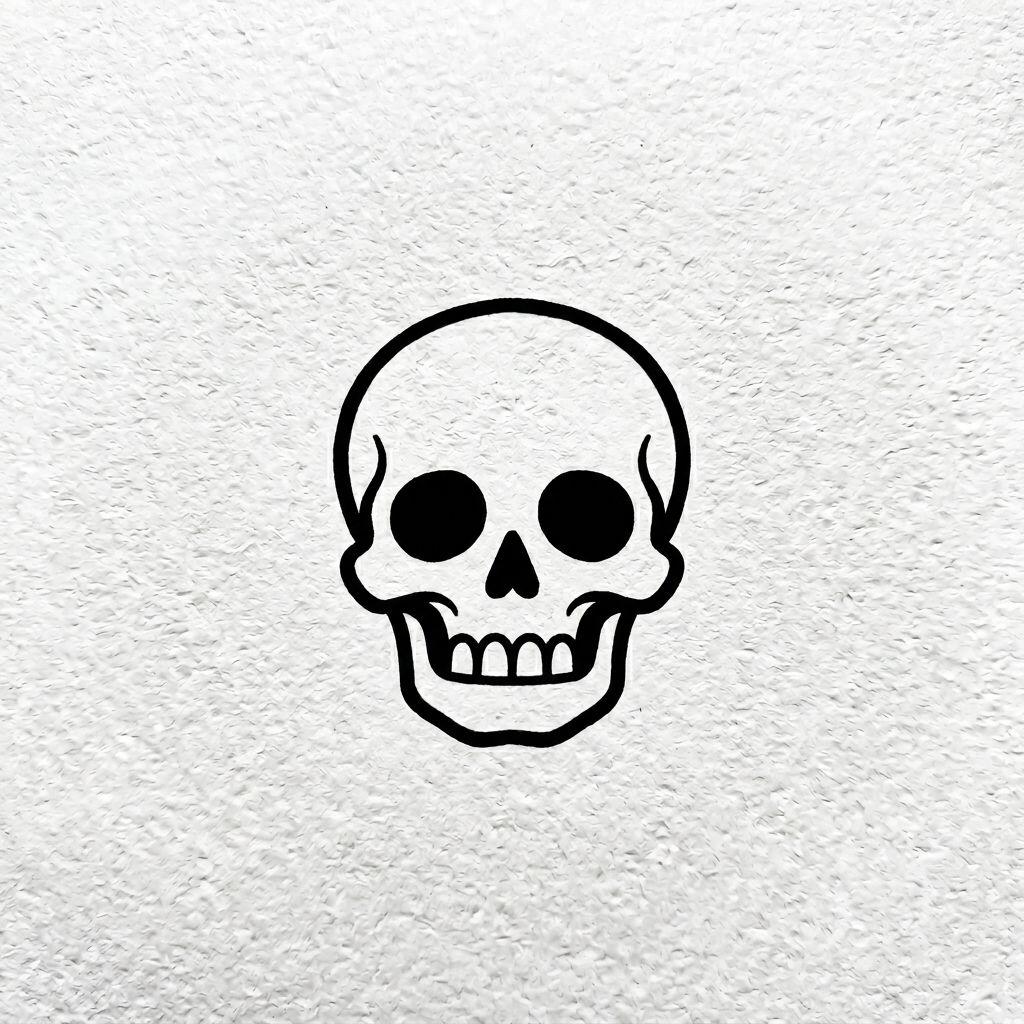 idée tatouage doigt crâne mémento mori, design sur fond blanc