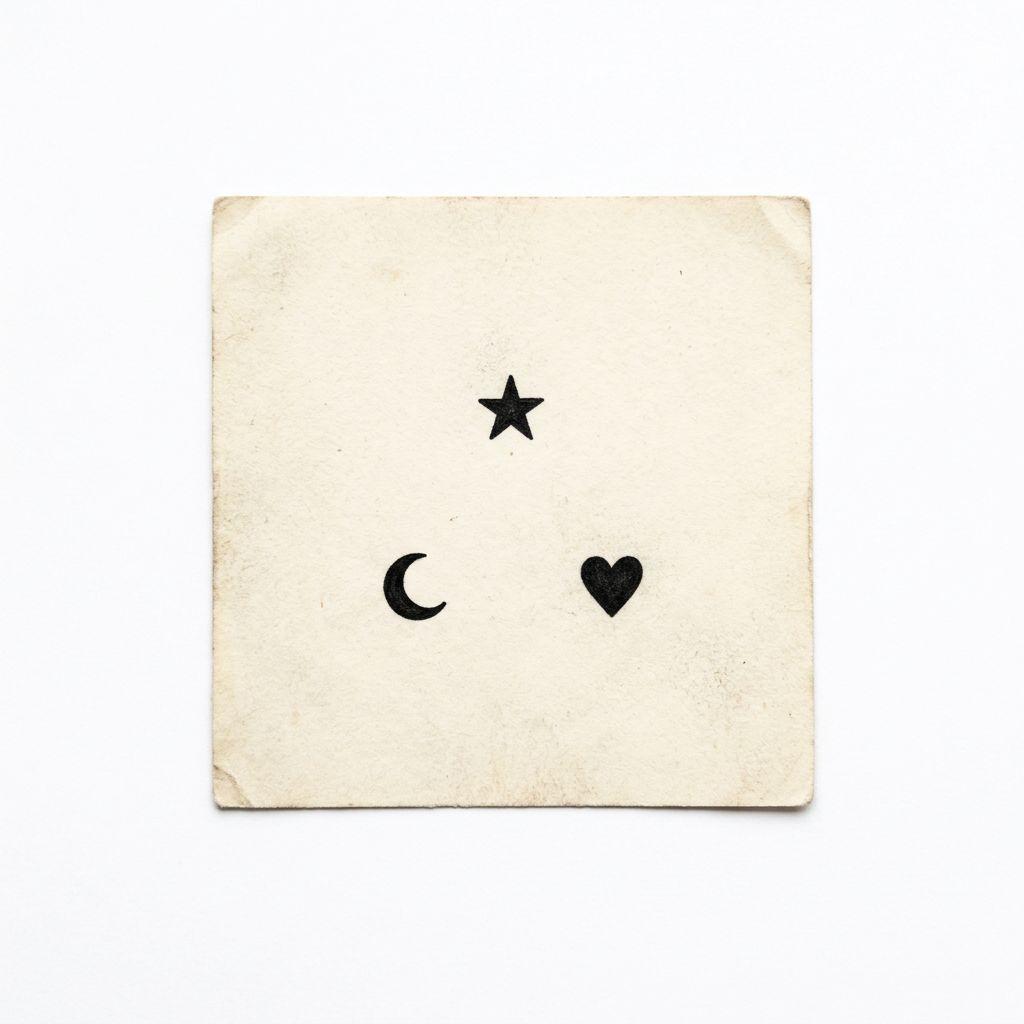 idée tatouage doigt patchwork micro-symboles, design sur fond blanc