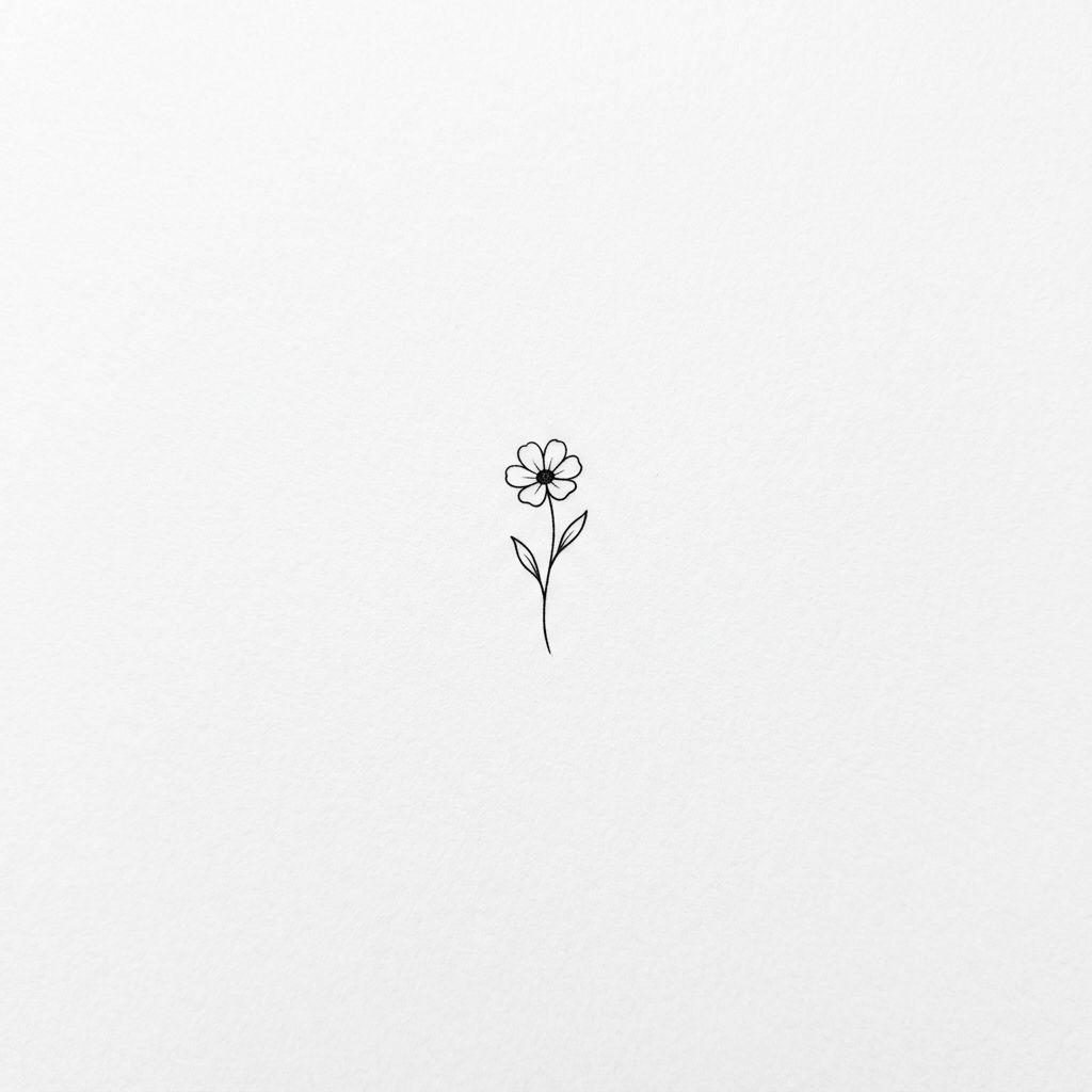 idée tatouage doigt femme petite fleur sur doigt, design sur fond blanc