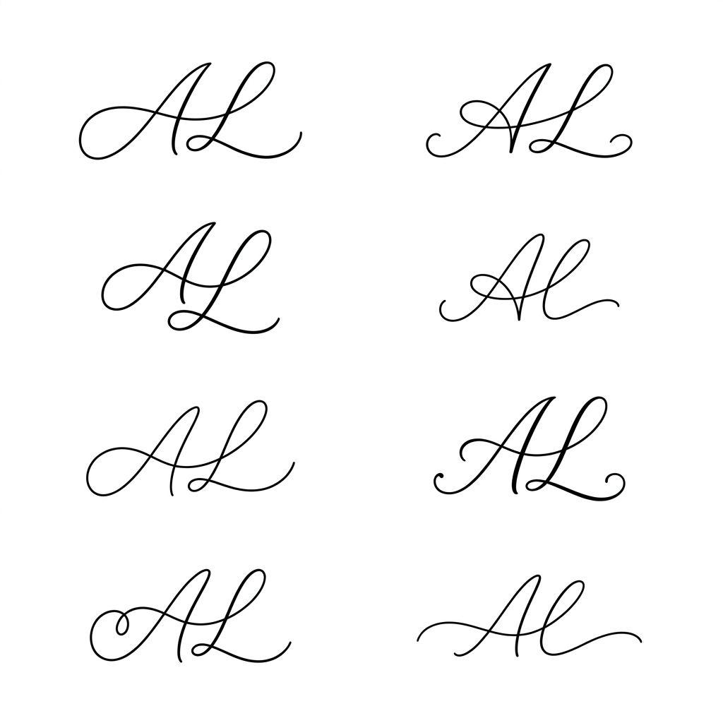 idée tatouage doigt femme initiales, design sur fond blanc
