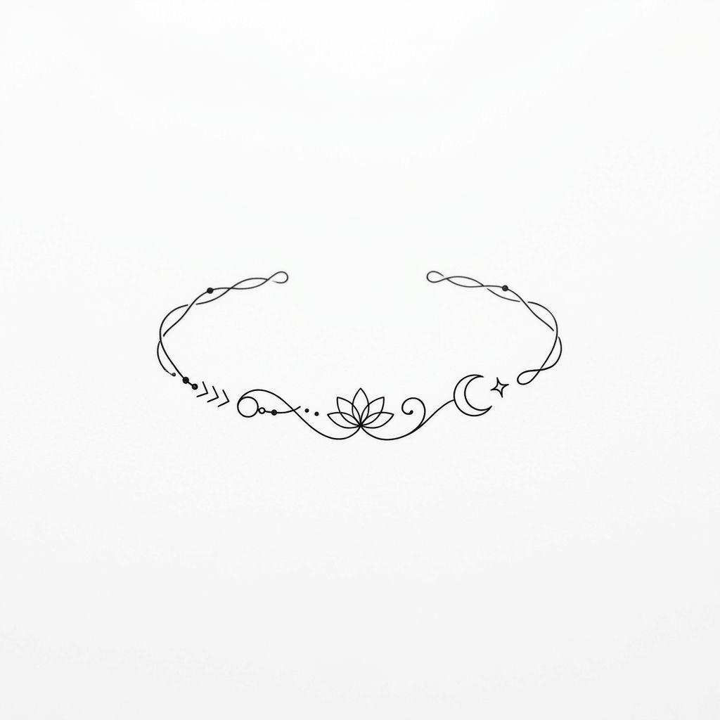 idée tatouage emplacement poignet minimaliste, design sur fond blanc
