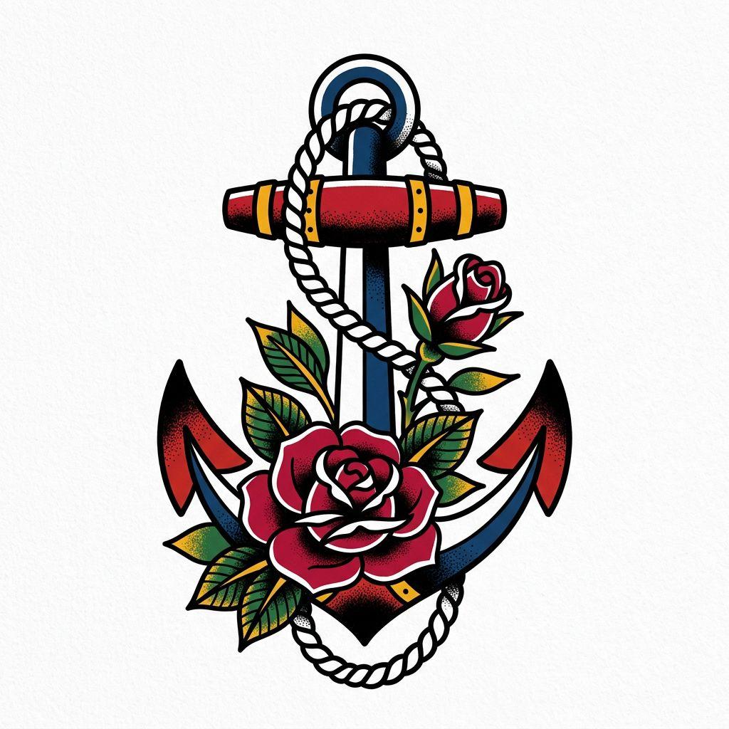 idée tatouage emplacement mollet old school, design sur fond blanc
