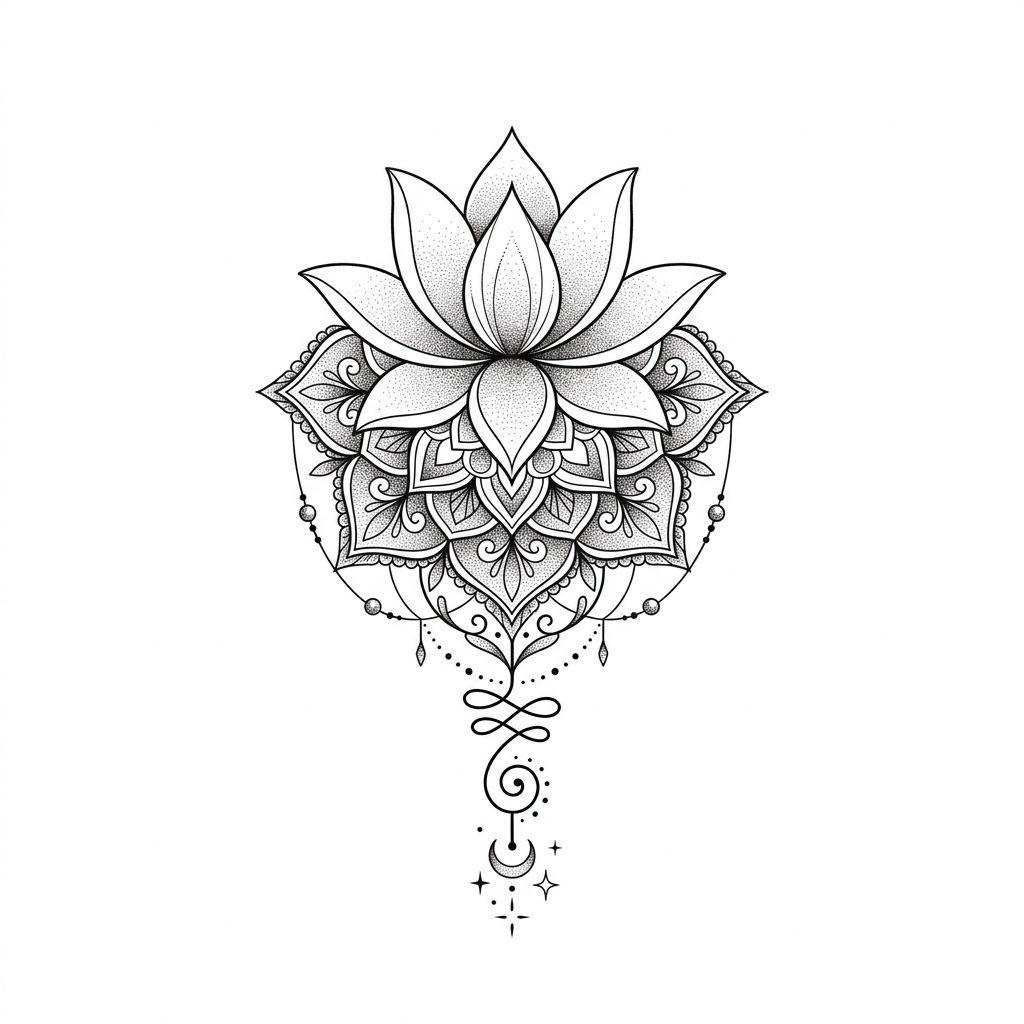 idée tatouage emplacement cheville spirituelle, design sur fond blanc