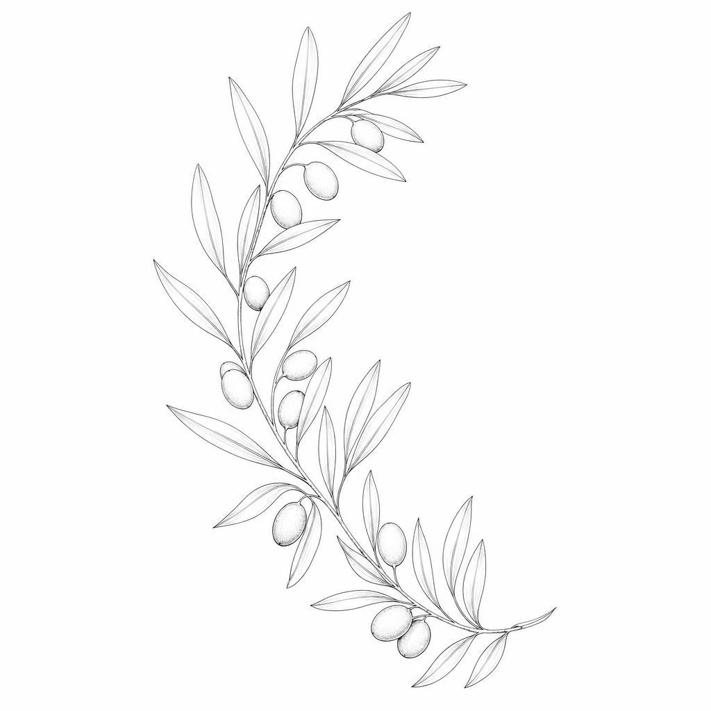 idée tatouage épaule branche florale fine line, design sur fond blanc