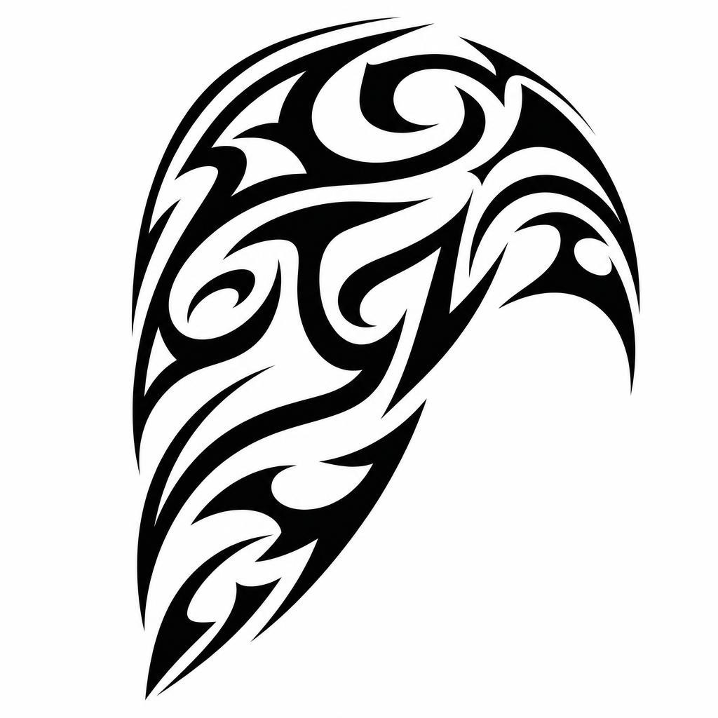 idée tatouage épaule tribal moderne épaulière, design sur fond blanc