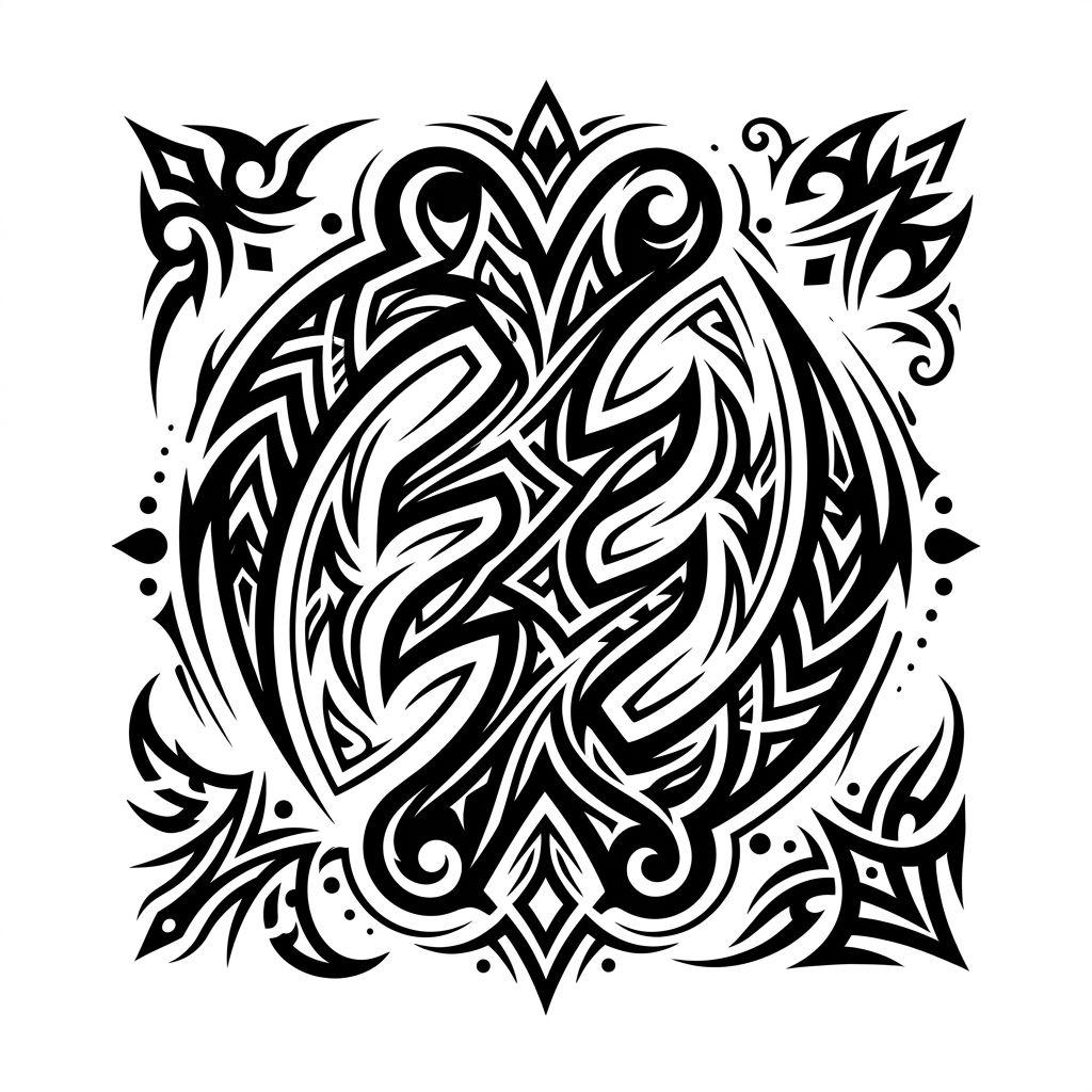 idée tatouage famille symbole adinkra tribal, design sur fond blanc