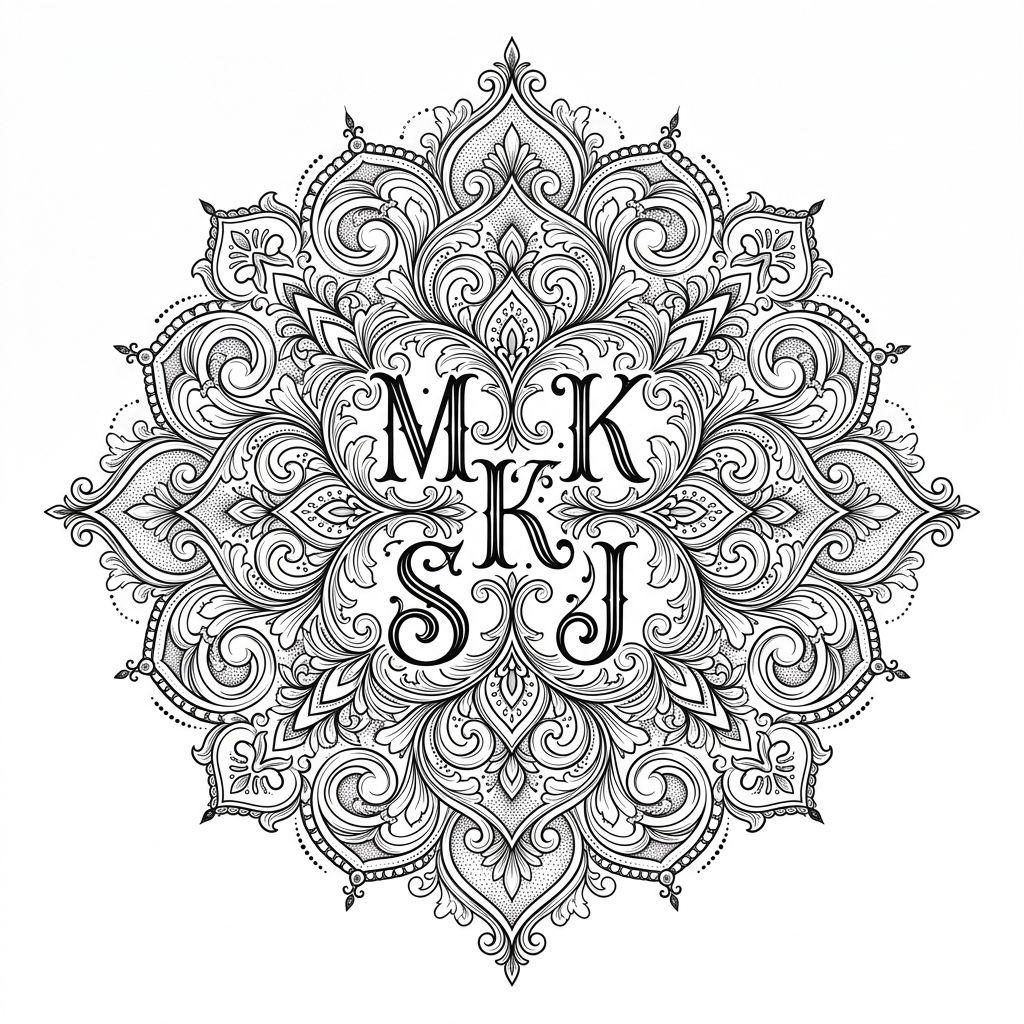 idée tatouage famille mandala familial, design sur fond blanc
