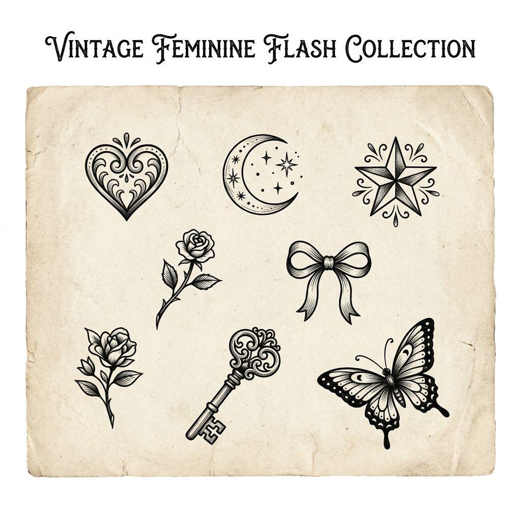 idée tatouage femme bras patchwork flash féminin, design sur fond blanc
