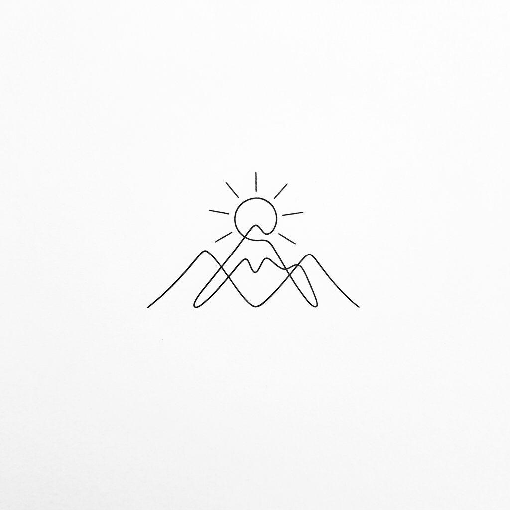 idée tatouage flash flash single-line minimaliste, design sur fond blanc