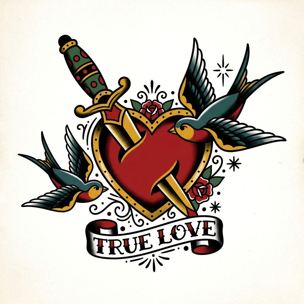 idée tatouage flash flash old school traditionnel, design sur fond blanc