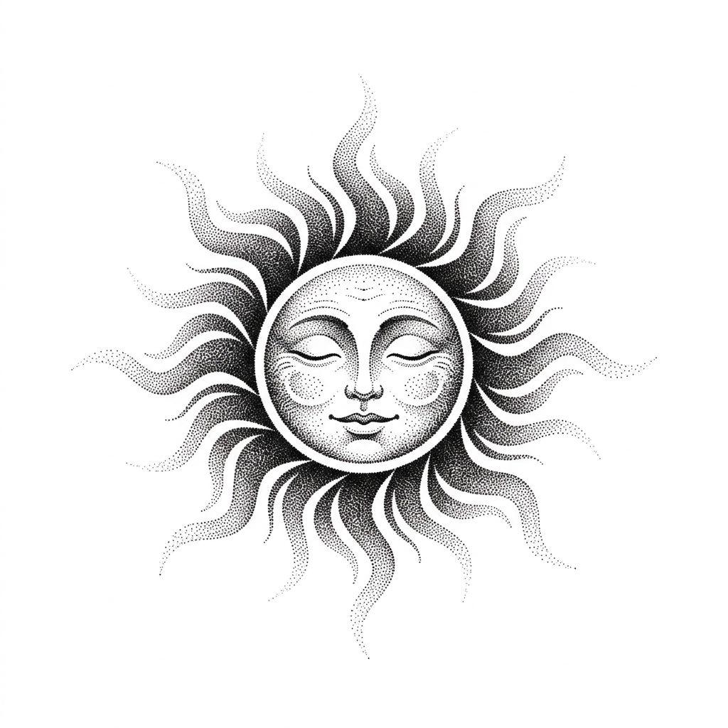 idée tatouage flash flash dotwork pointillé, design sur fond blanc