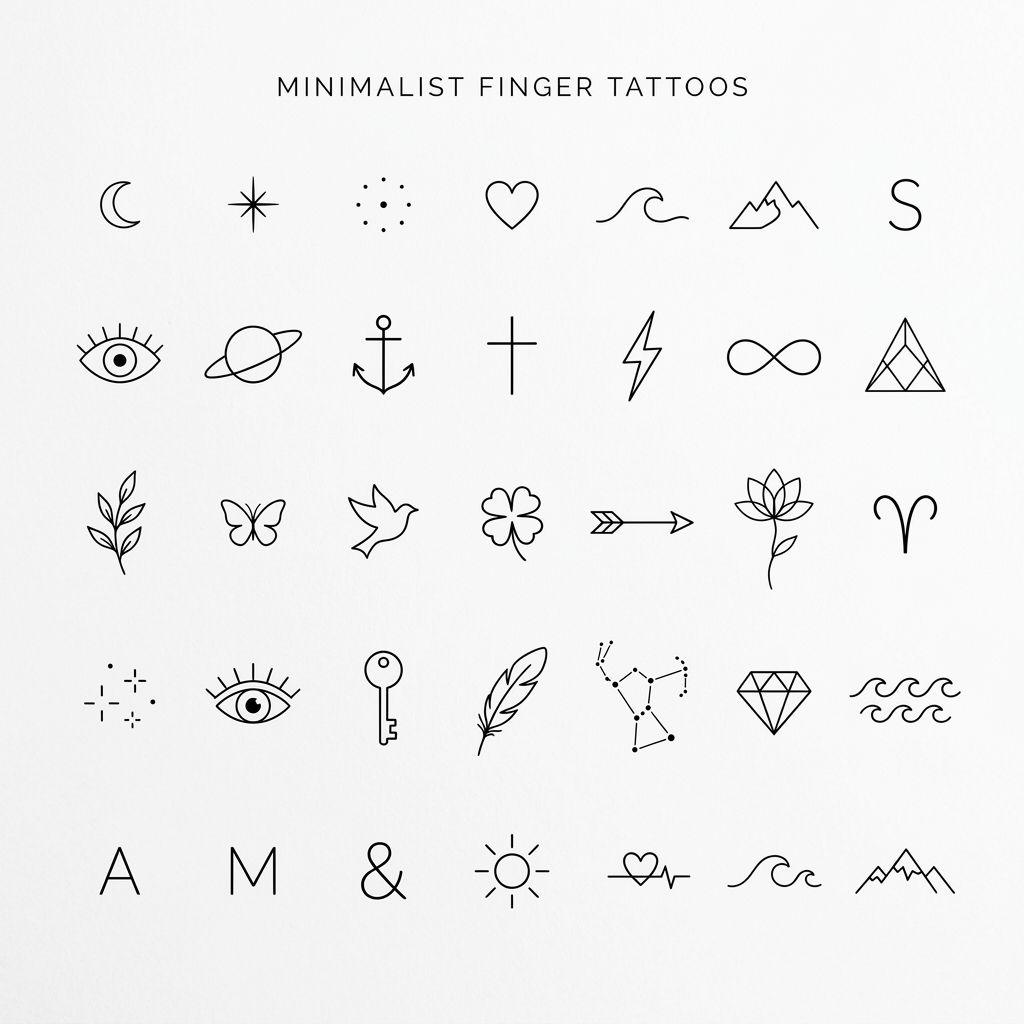 idée tatouage main doigt fine line, design sur fond blanc