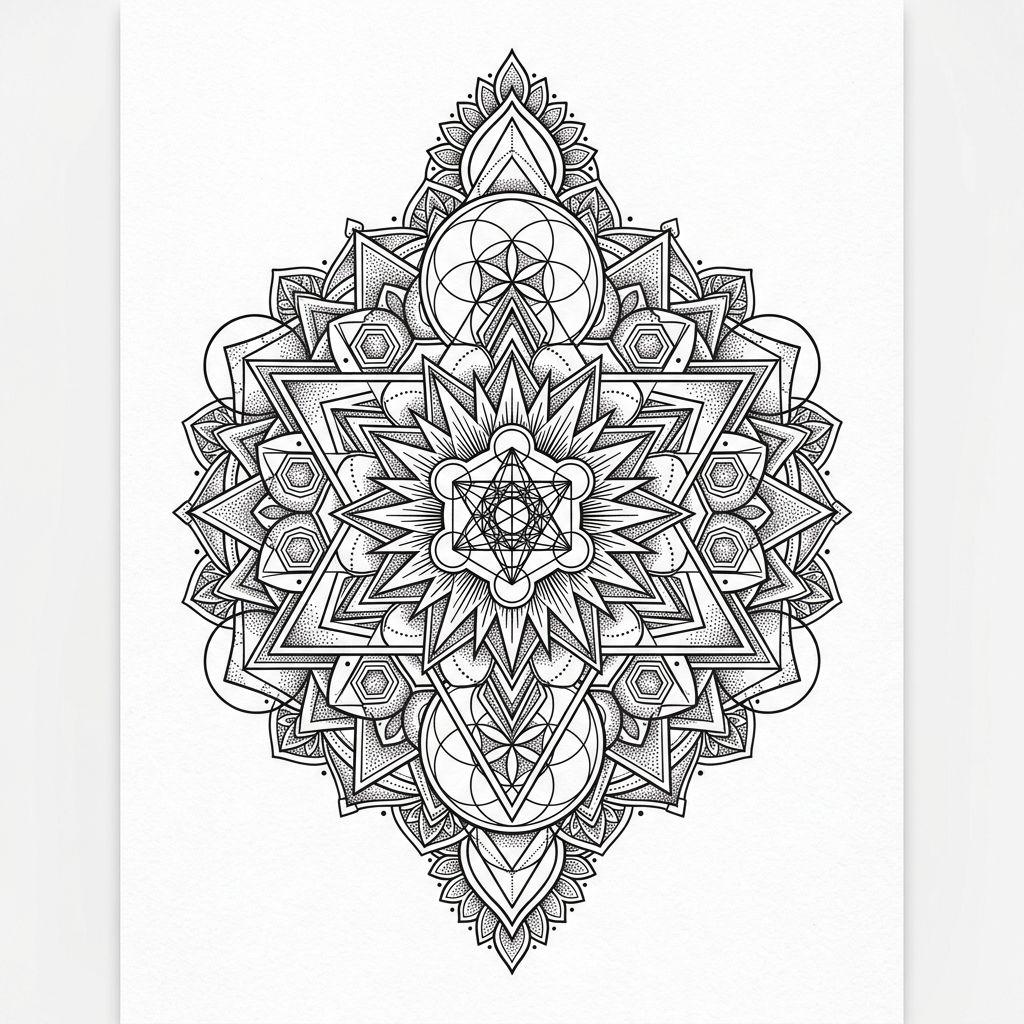 idée tatouage main main géométrique, design sur fond blanc