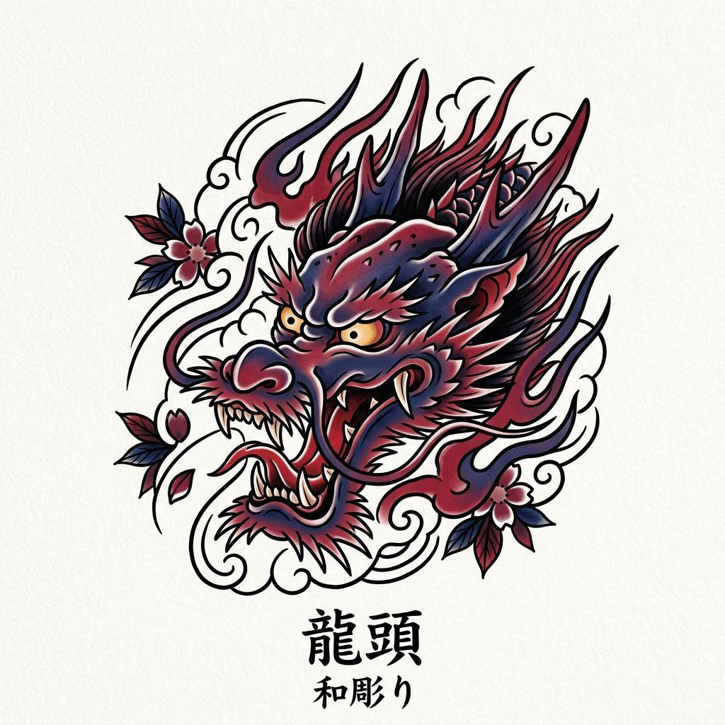 idée tatouage main homme dragon japonais, design sur fond blanc