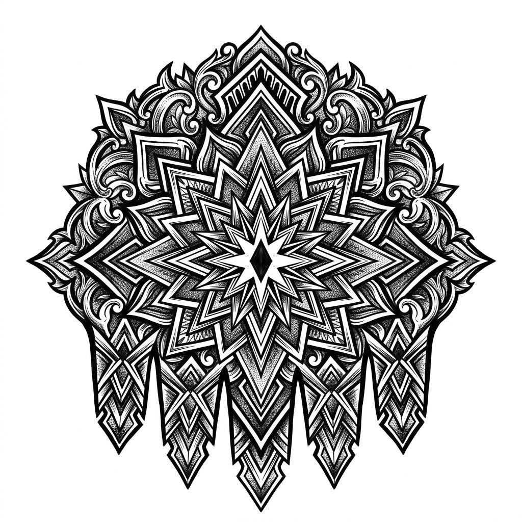 idée tatouage main homme mandala masculin, design sur fond blanc