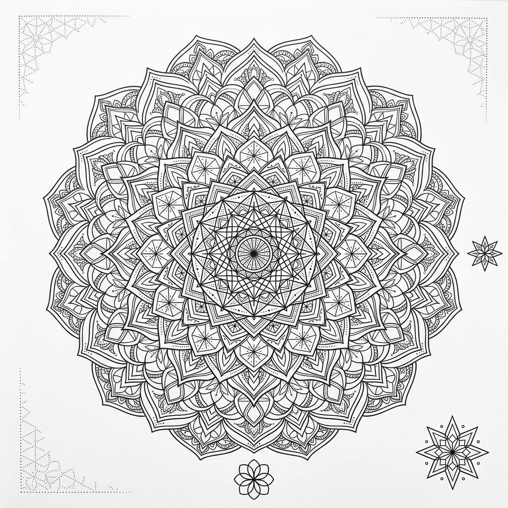 idée tatouage mandala mandala géométrique, design sur fond blanc