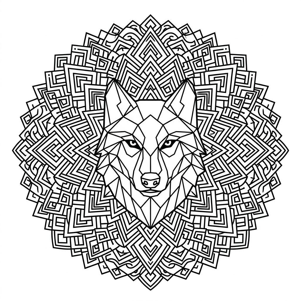 idée tatouage mandala mandala animal totem, design sur fond blanc