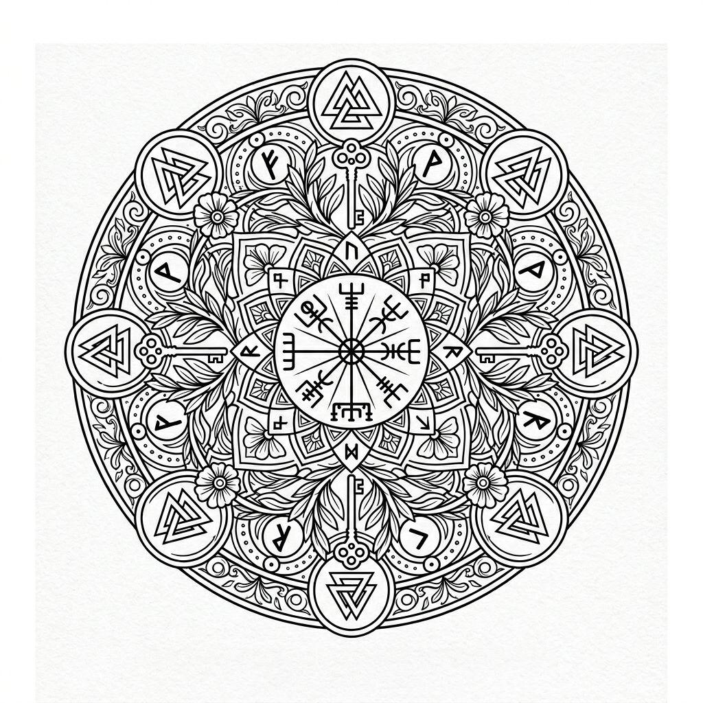 idée tatouage mandala mandala mythologique, design sur fond blanc