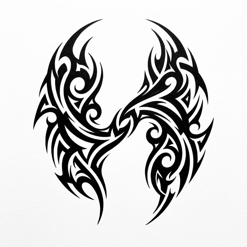 idée tatouage meilleure amie duo tribal moderne, design sur fond blanc