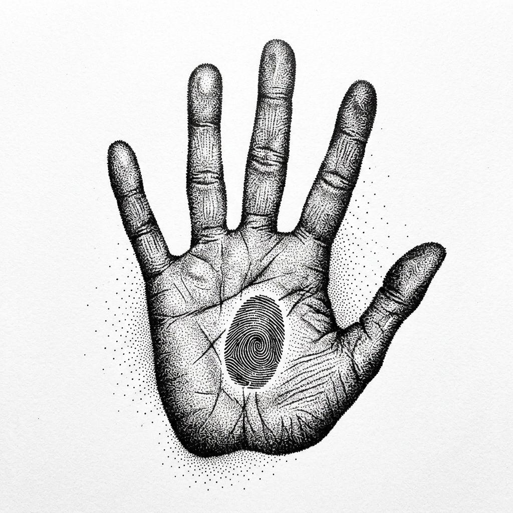 idée tatouage mère et fille empreintes dotwork, design sur fond blanc