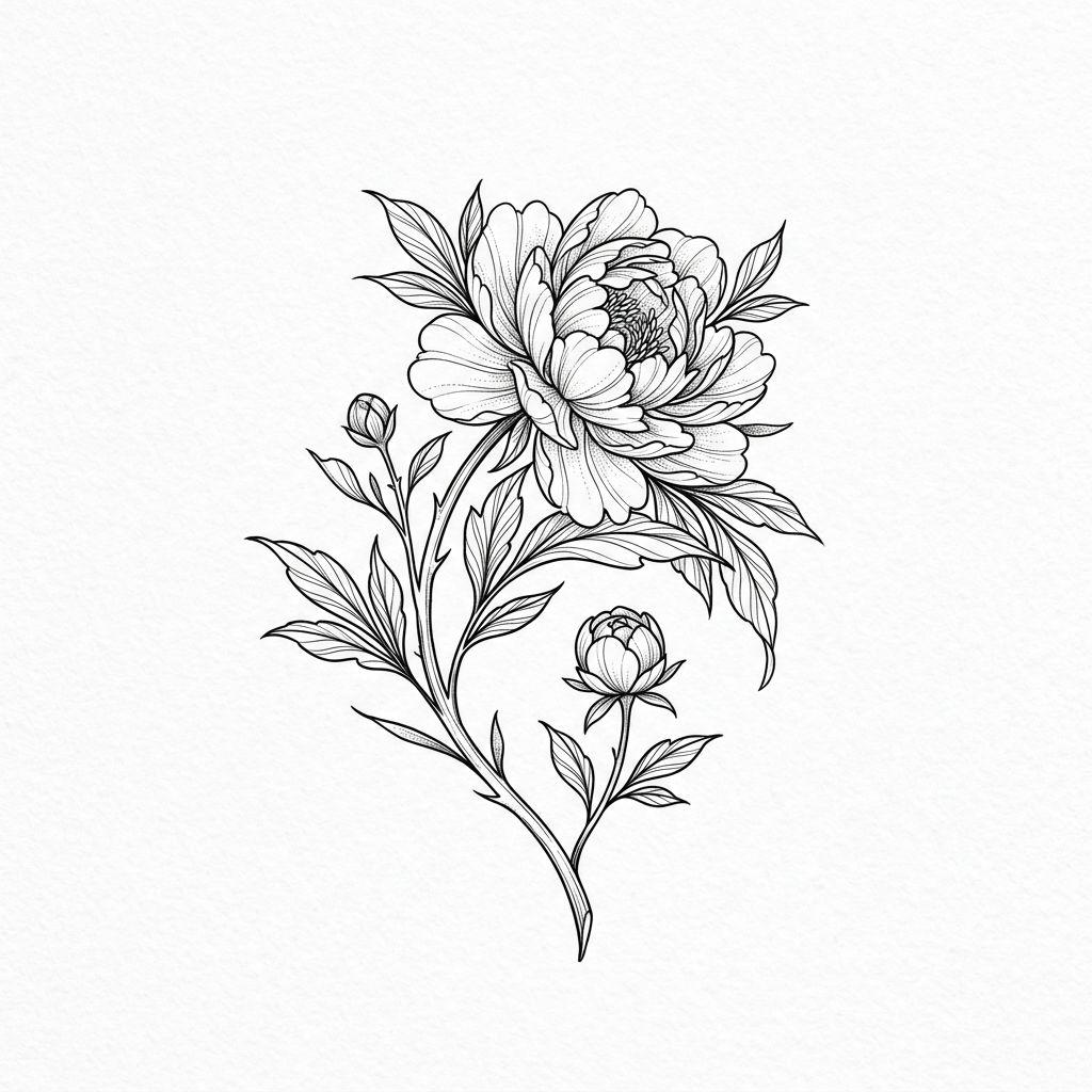 idée tatouage mère et fille fleur mère et fille, design sur fond blanc
