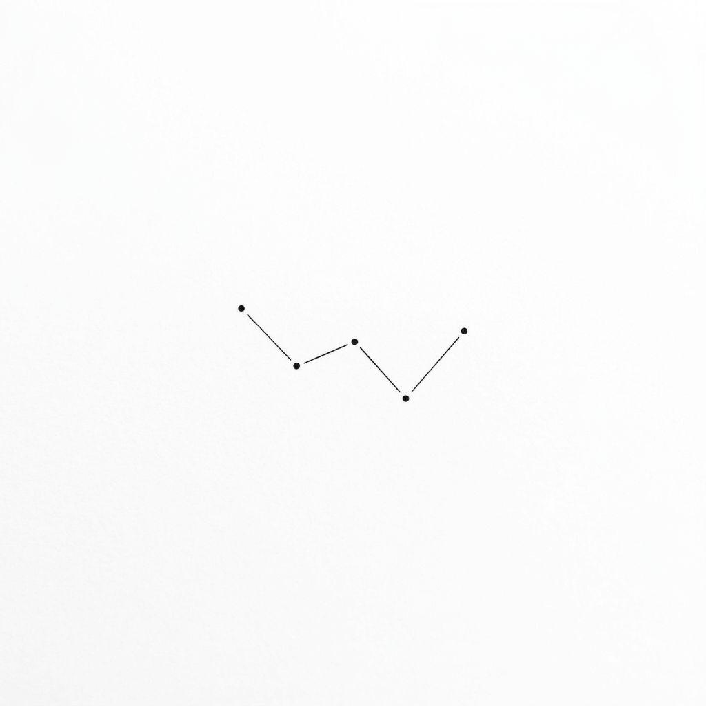 idée tatouage minimaliste minimaliste constellation, design sur fond blanc