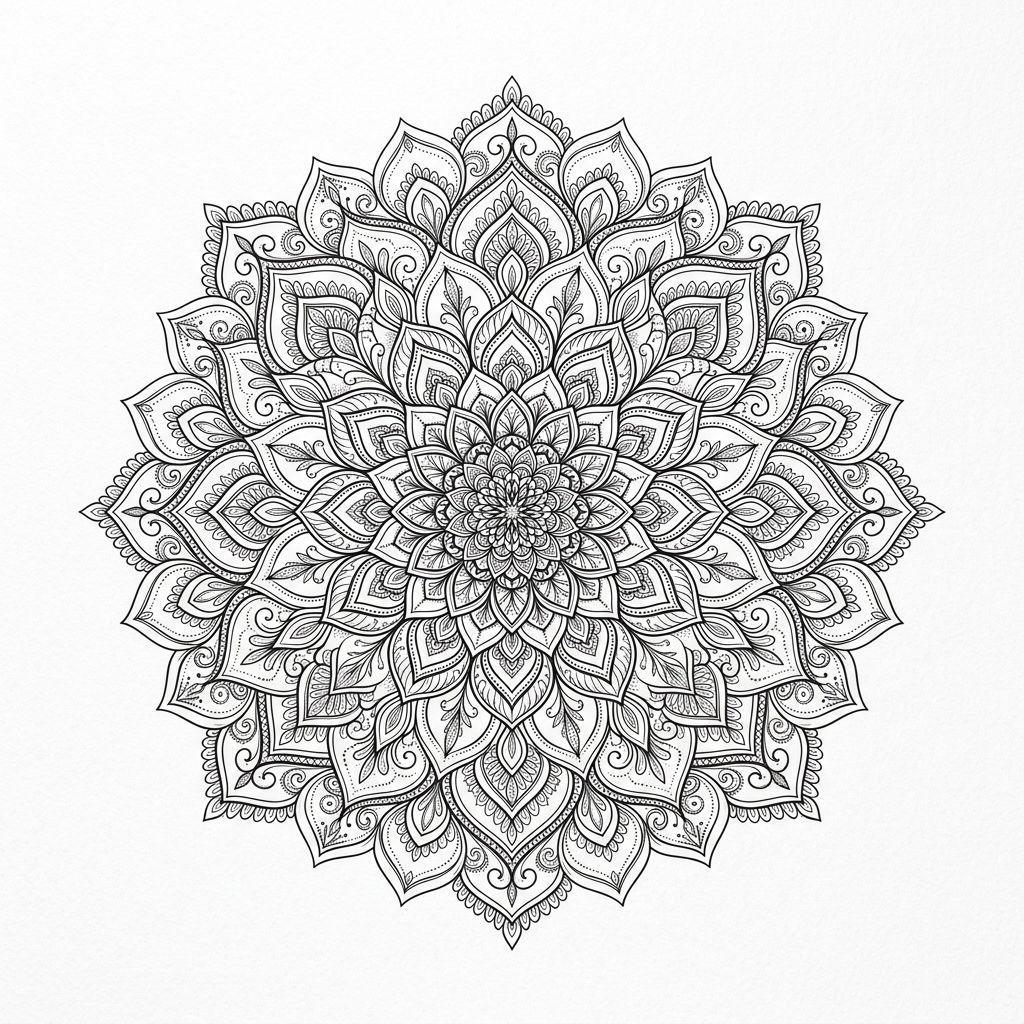 idée tatouage mollet mandala ornemental, design sur fond blanc