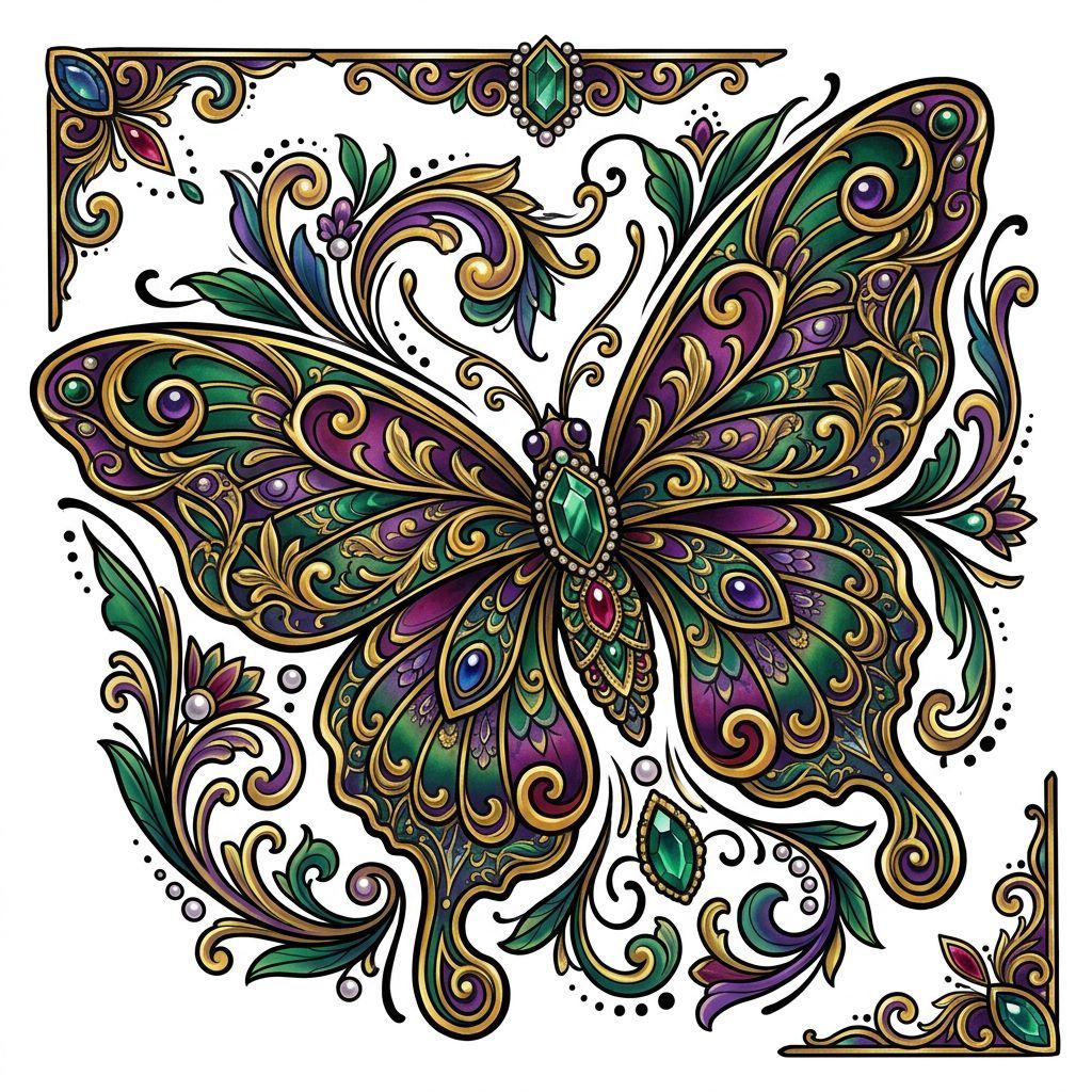 idée tatouage nuque papillon néo-traditionnel, design sur fond blanc