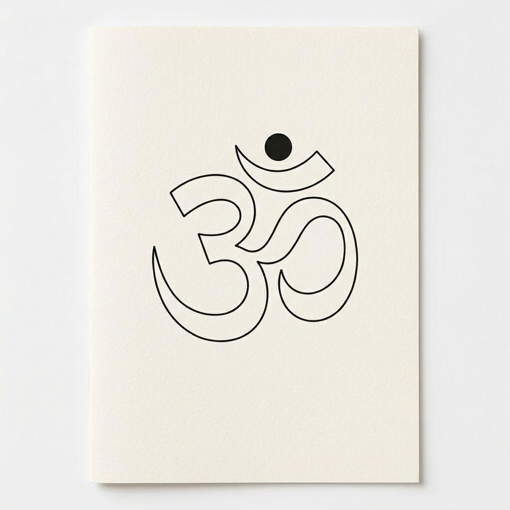 idée tatouage nuque om spirituel, design sur fond blanc