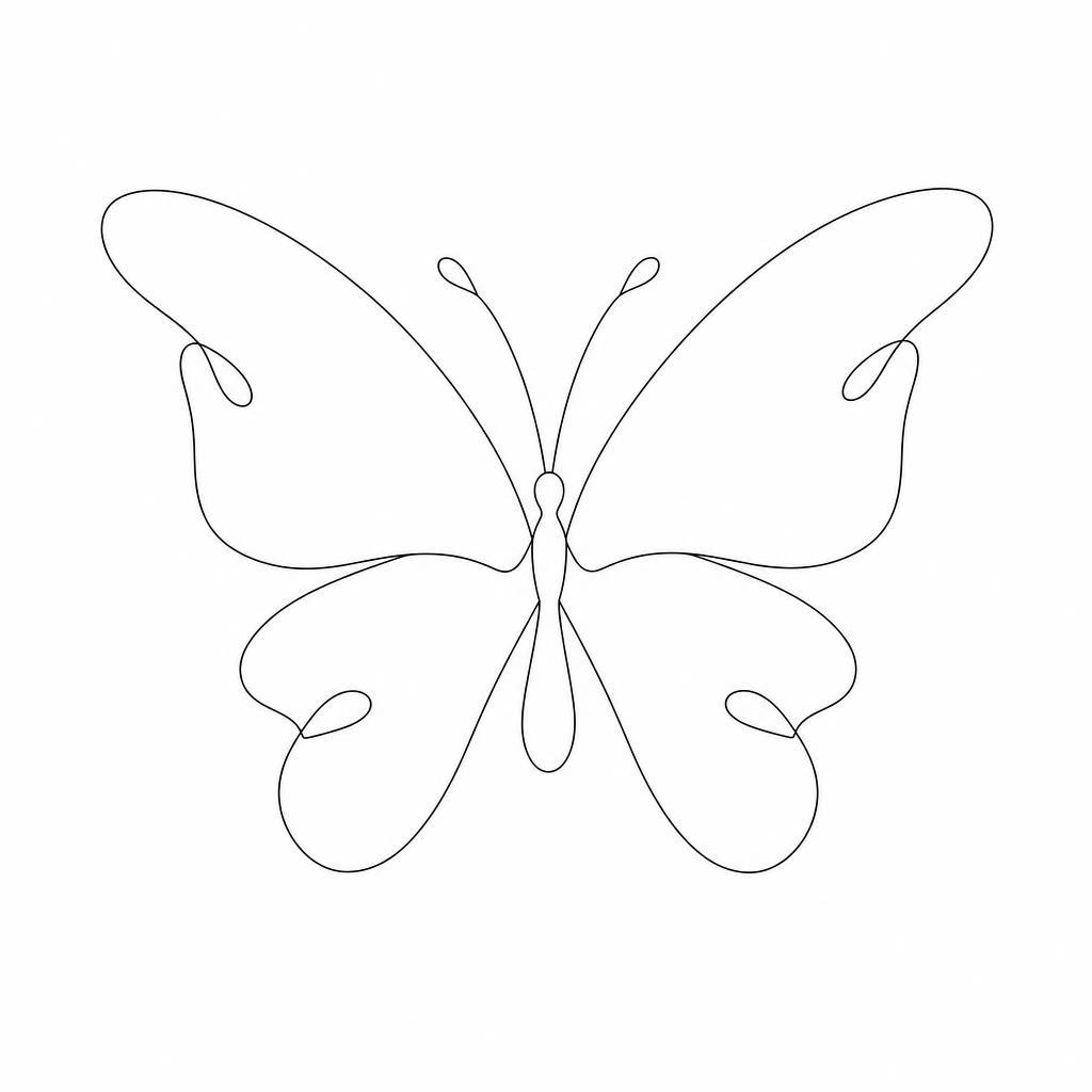 idée tatouage papillon papillon minimaliste, design sur fond blanc