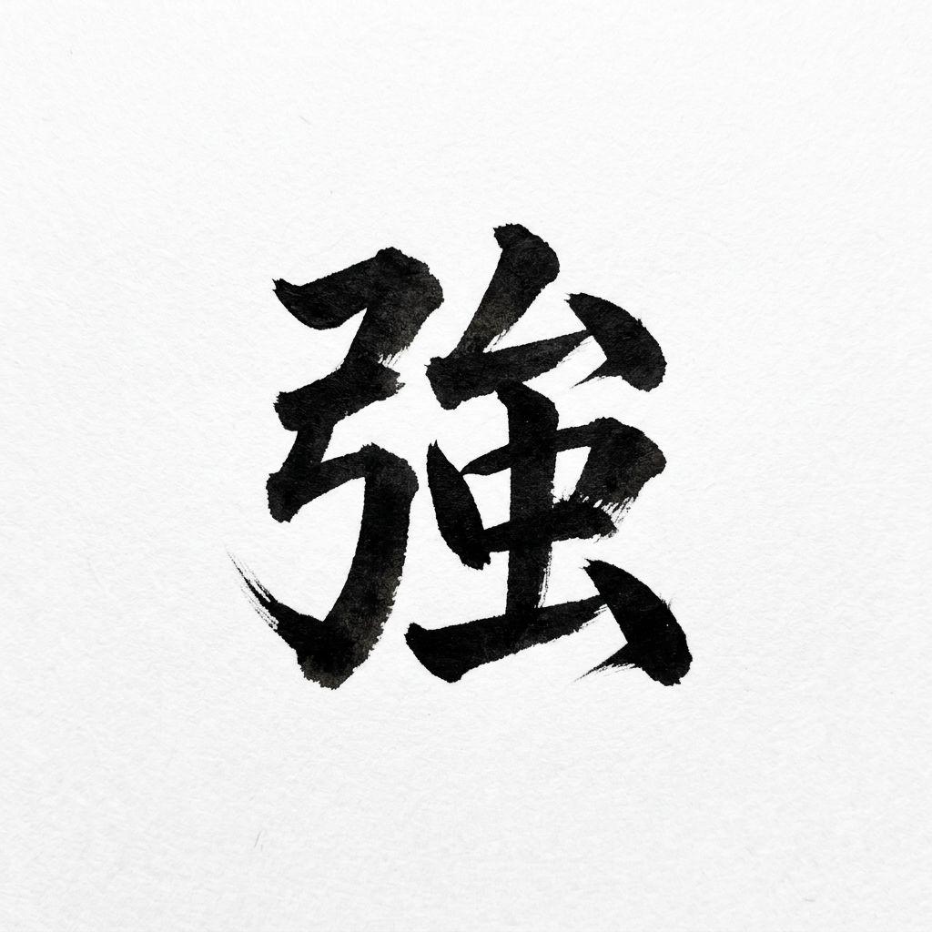 idée tatouage petit kanji japonais discret, design sur fond blanc
