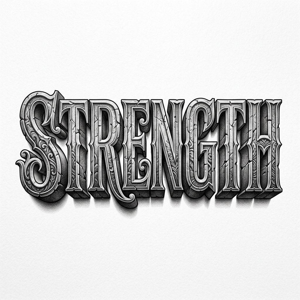 idée tatouage phrase lettrage réaliste 3d, design sur fond blanc