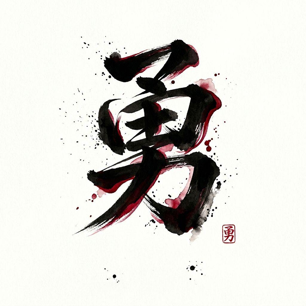 idée tatouage phrase kanji japonais, design sur fond blanc