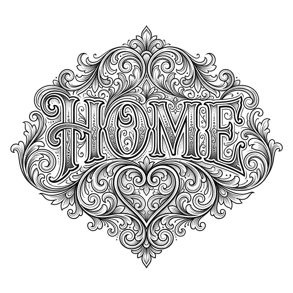 idée tatouage phrase phrase ornementale, design sur fond blanc