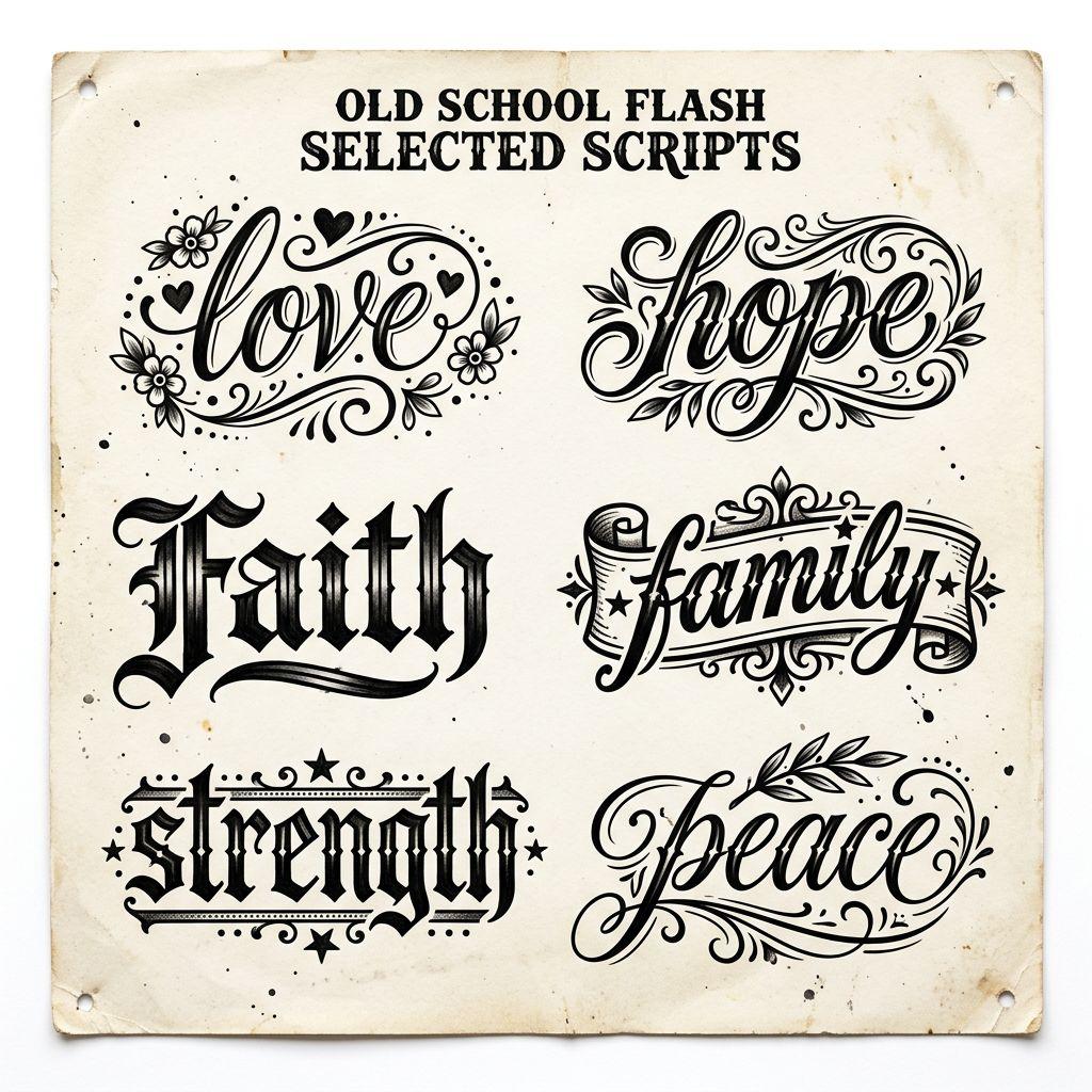 idée tatouage phrase patchwork phrase flash, design sur fond blanc
